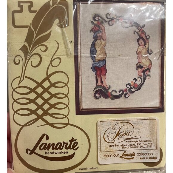 Vintage Lanarte Collection Letter D Counted Cross Stitch Sampler - Picture 3 of 3